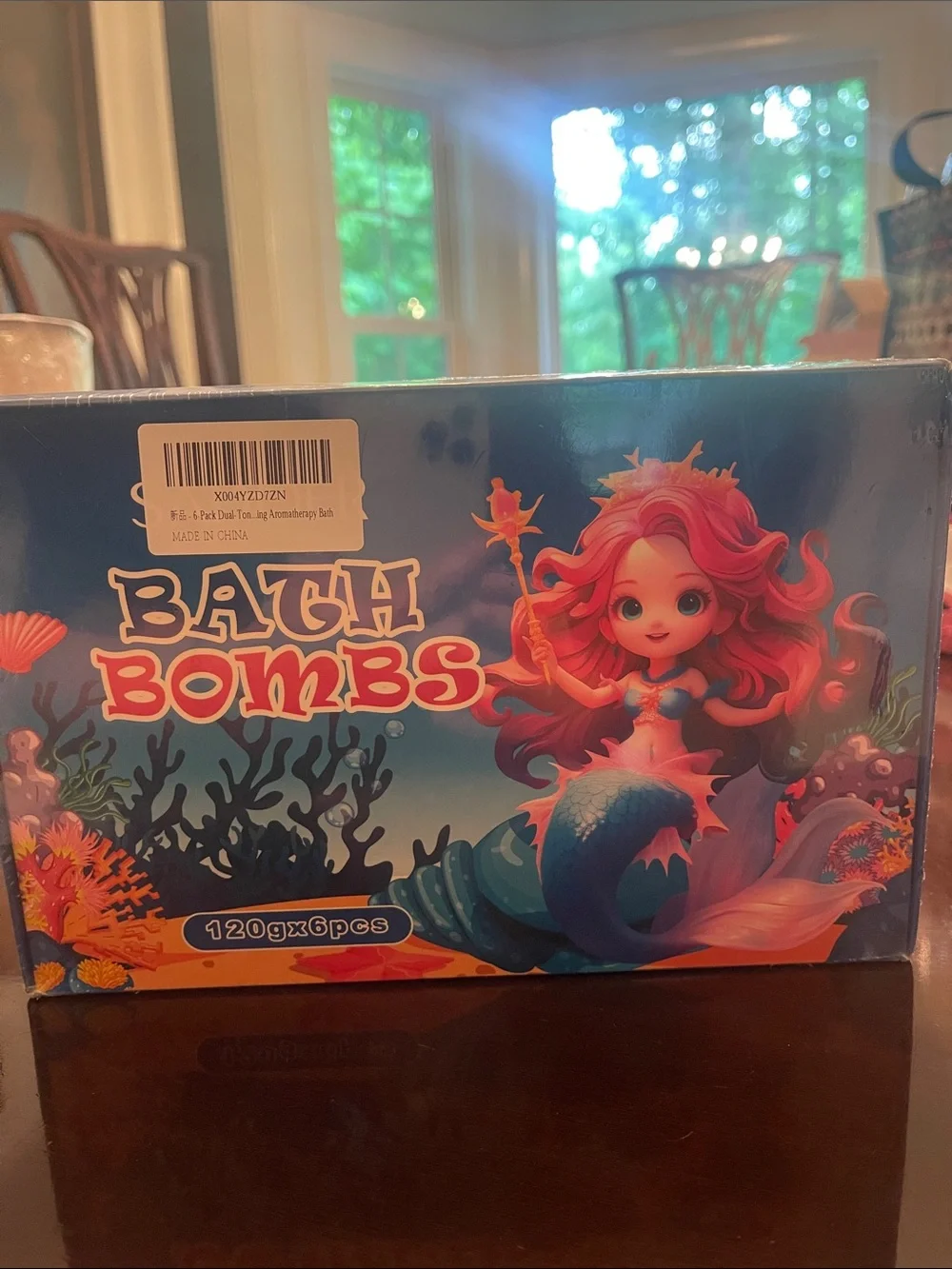 6-Pack Dual-Tone Seashell Bath Bombs - Relaxing Scents Gift Set new unopened